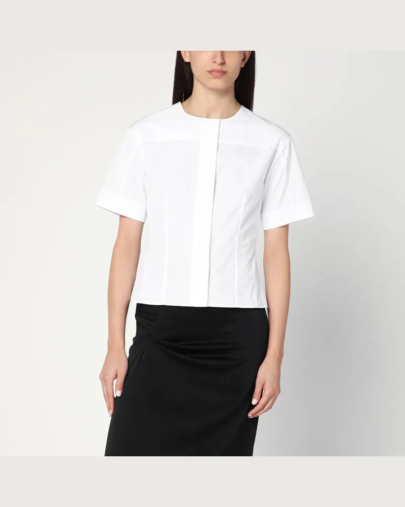 Alexander McQueen White corset shirt in poplin White