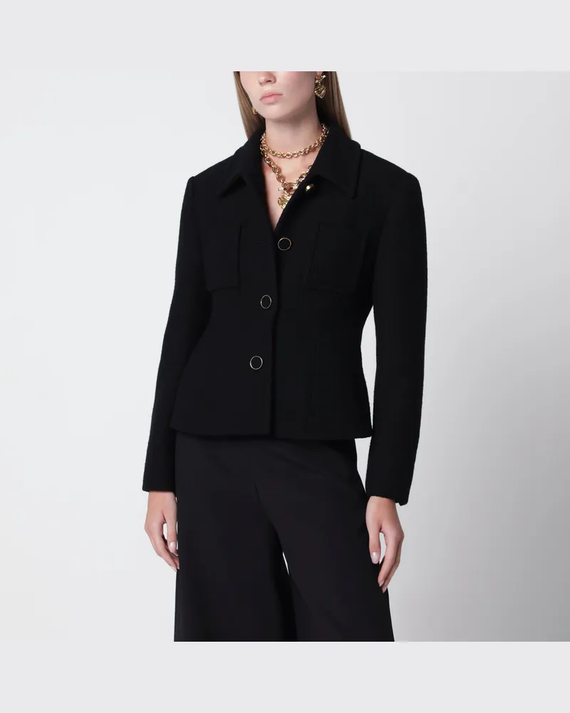 Chloé Schwarze Jacke aus Wollmischgewebe Black