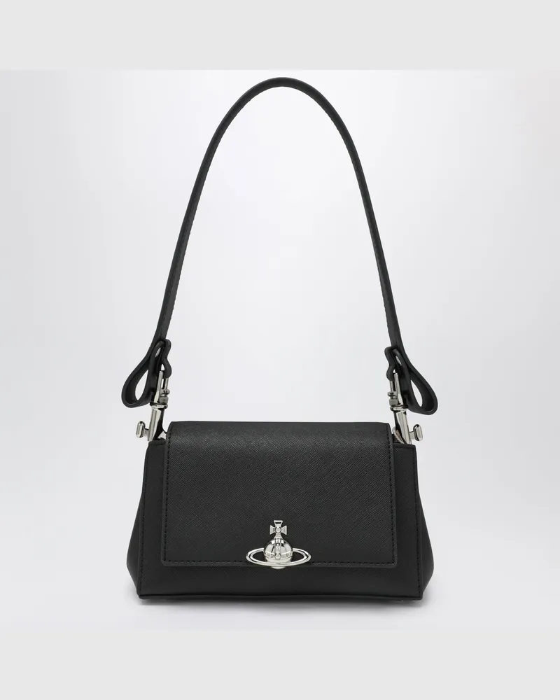 Vivienne Westwood Kleine Hazel Tasche aus schwarzem Leder Black
