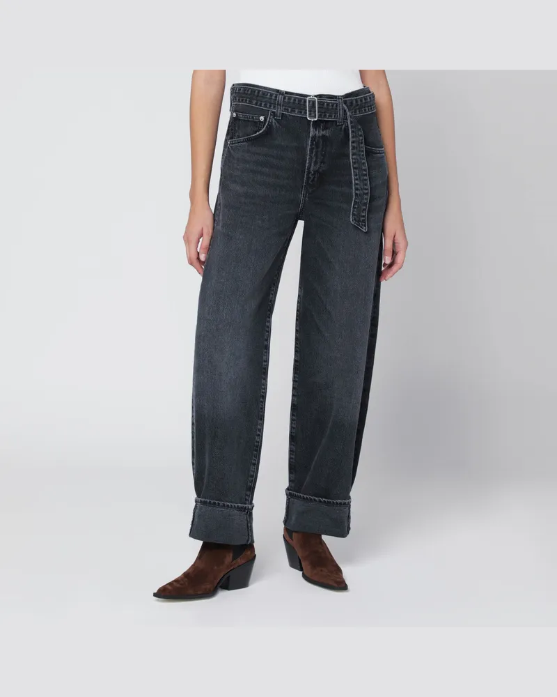 AGOLDE Jeans Cuffer Taper grau mit verwaschenem Effekt 