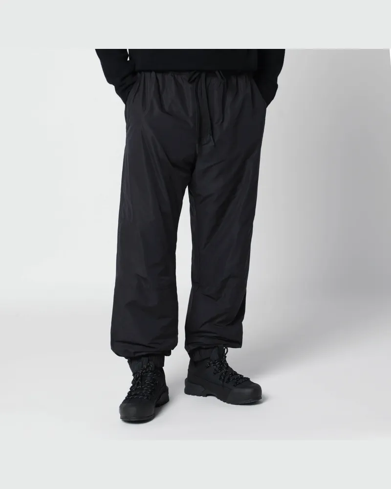 Moncler Schwarze Hose aus technischem Gewebe Black