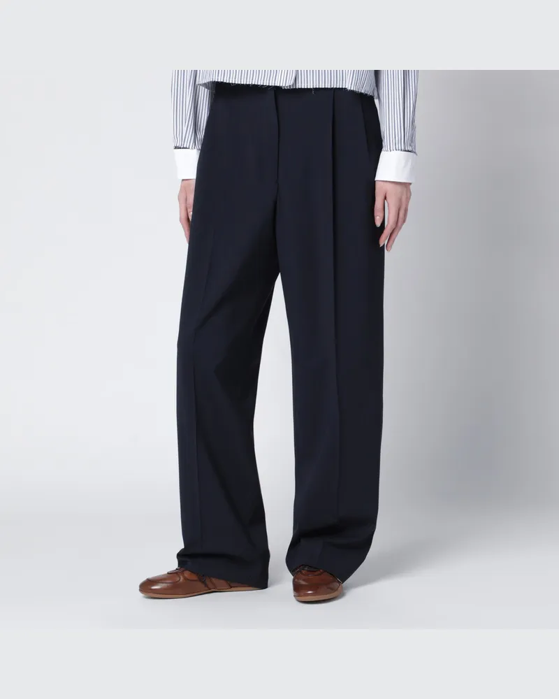 Miu Miu Blaue Wollhose 