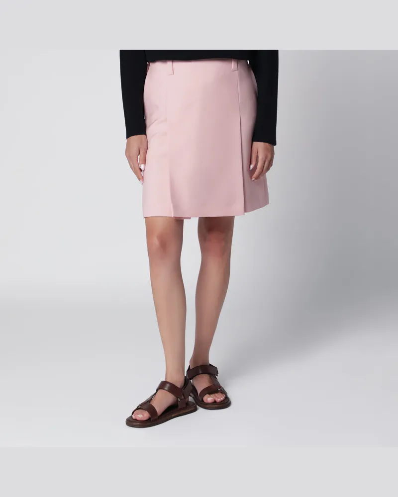Miu Miu Rock in Pfirsichrosa aus Wollmischung Pink
