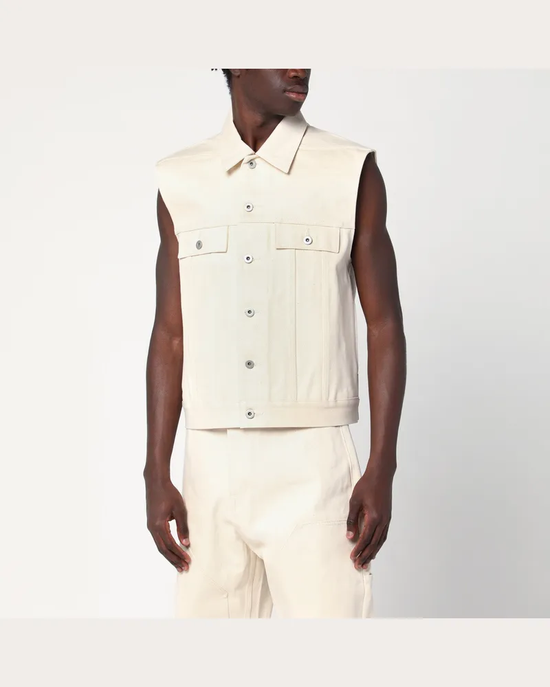 DRKSHDW by Rick Owens Weste elfenbein in Denim 