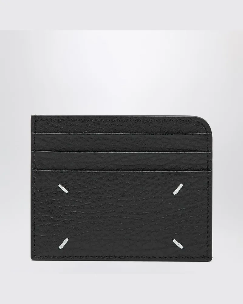 Maison Margiela Schwarzer Kartenhalter mit Four Stitches 