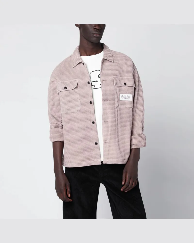 Brain Dead Sandfarbenes Hemd mit Wabenstruktur Beige