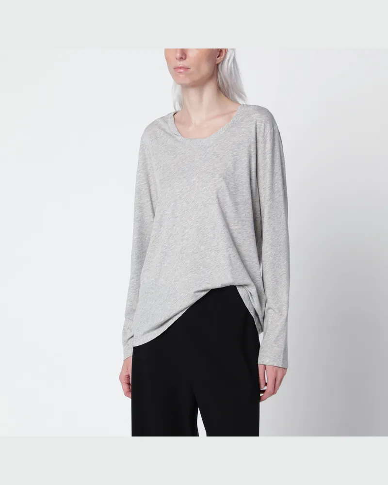 The Row T-Shirt Fraya hellgrau meliert aus Baumwolle Grey