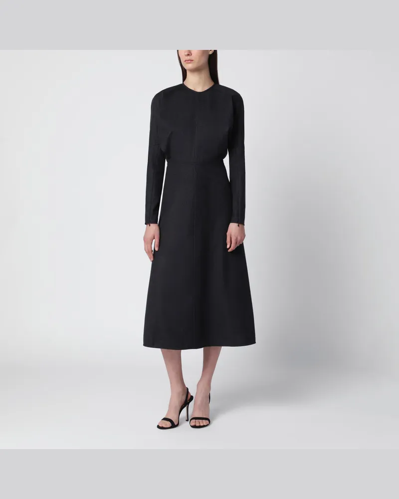 Victoria Beckham Doman Kleid aus Schurwolle in Dunkelgrau Grey