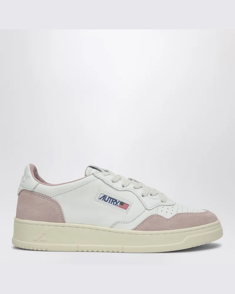 AUTRY Medalist Sneakers aus Leder und Wildleder in Weiß/Puder Weiß