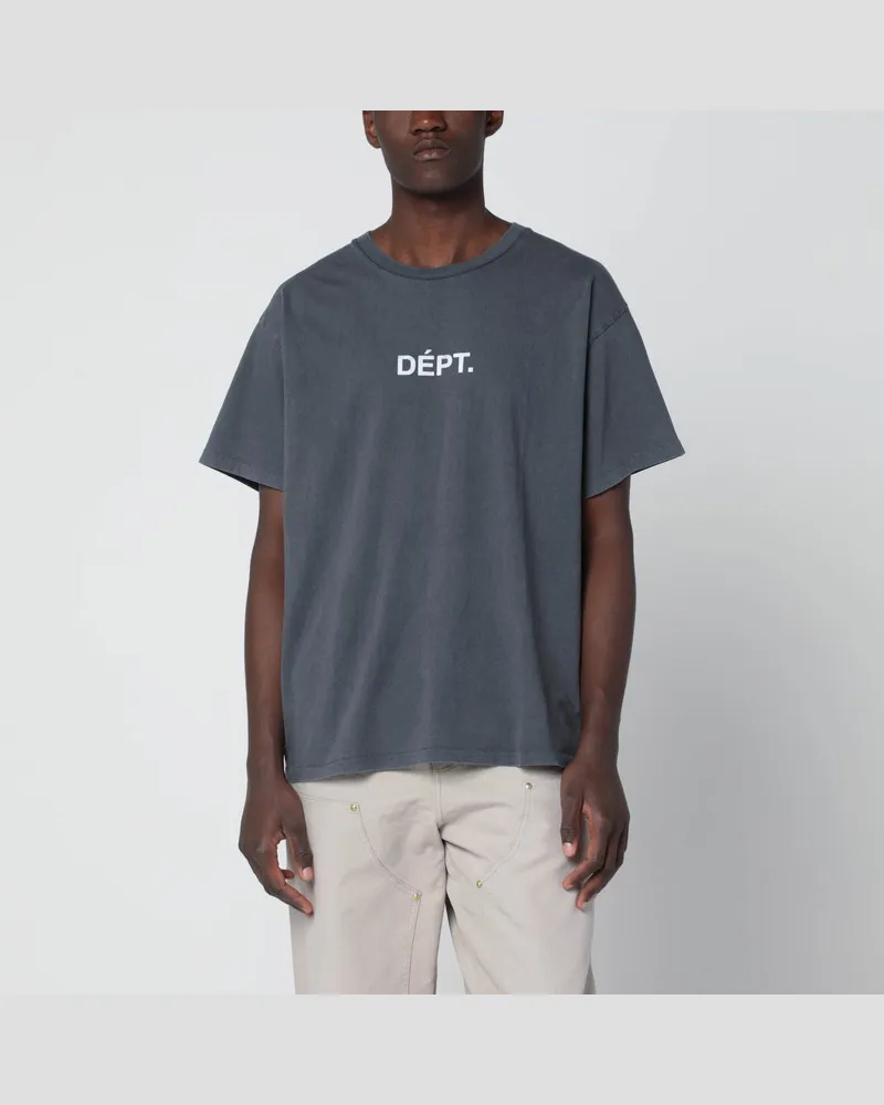 GALLERY DEPT. Schwarzes Team Dept T-Shirt mit Vintage-Effekt Schwarz