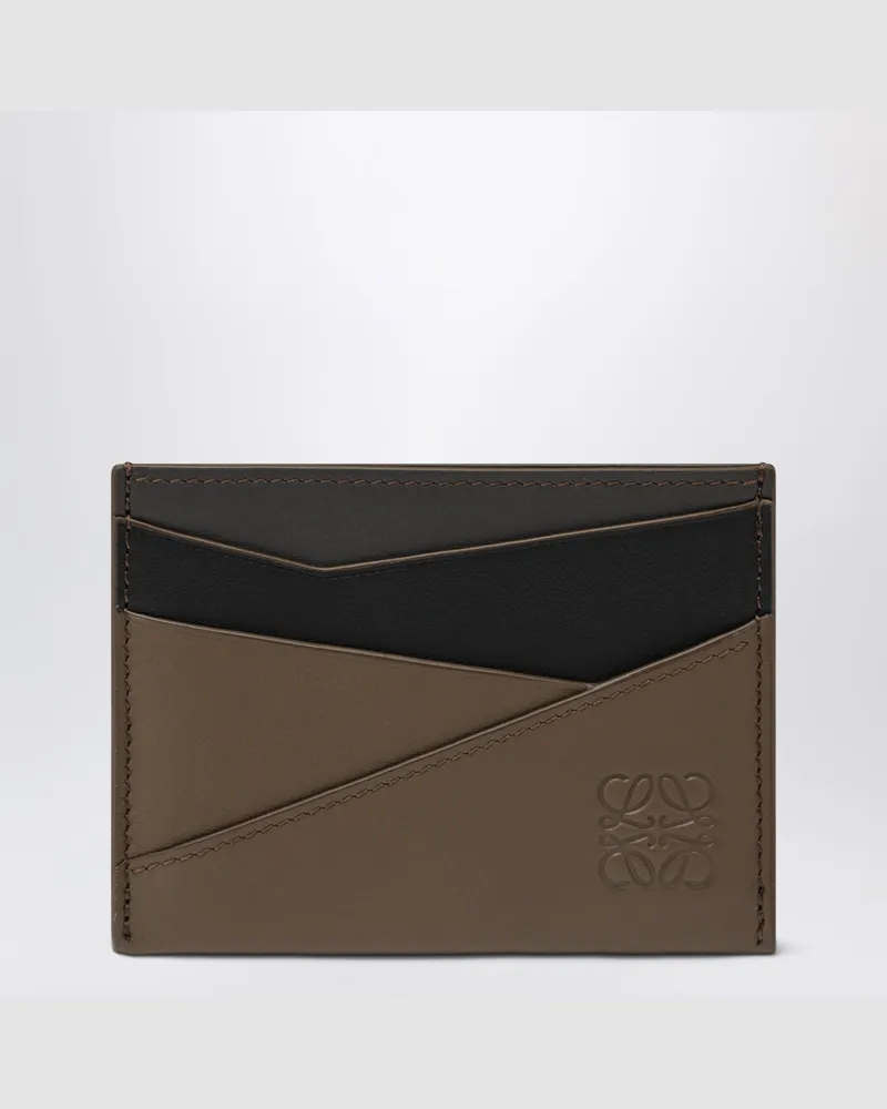 Loewe Braun-grünes Puzzle Kartenetui Multicolor