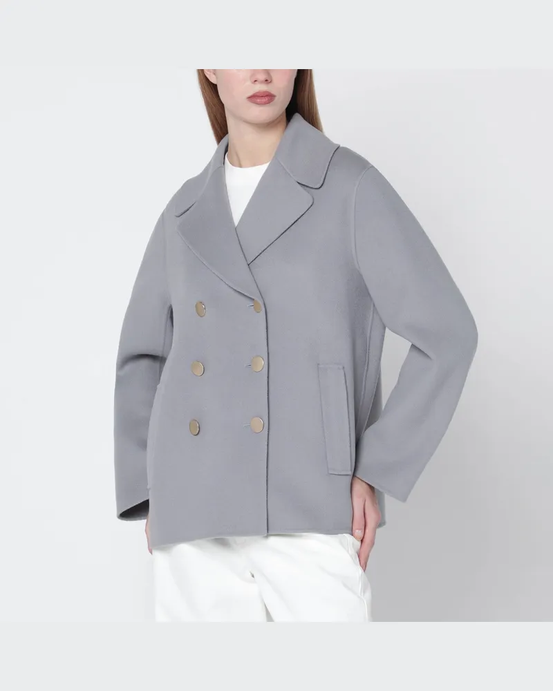 Max Mara Avio-blaue Jacke aus Wolltuch 