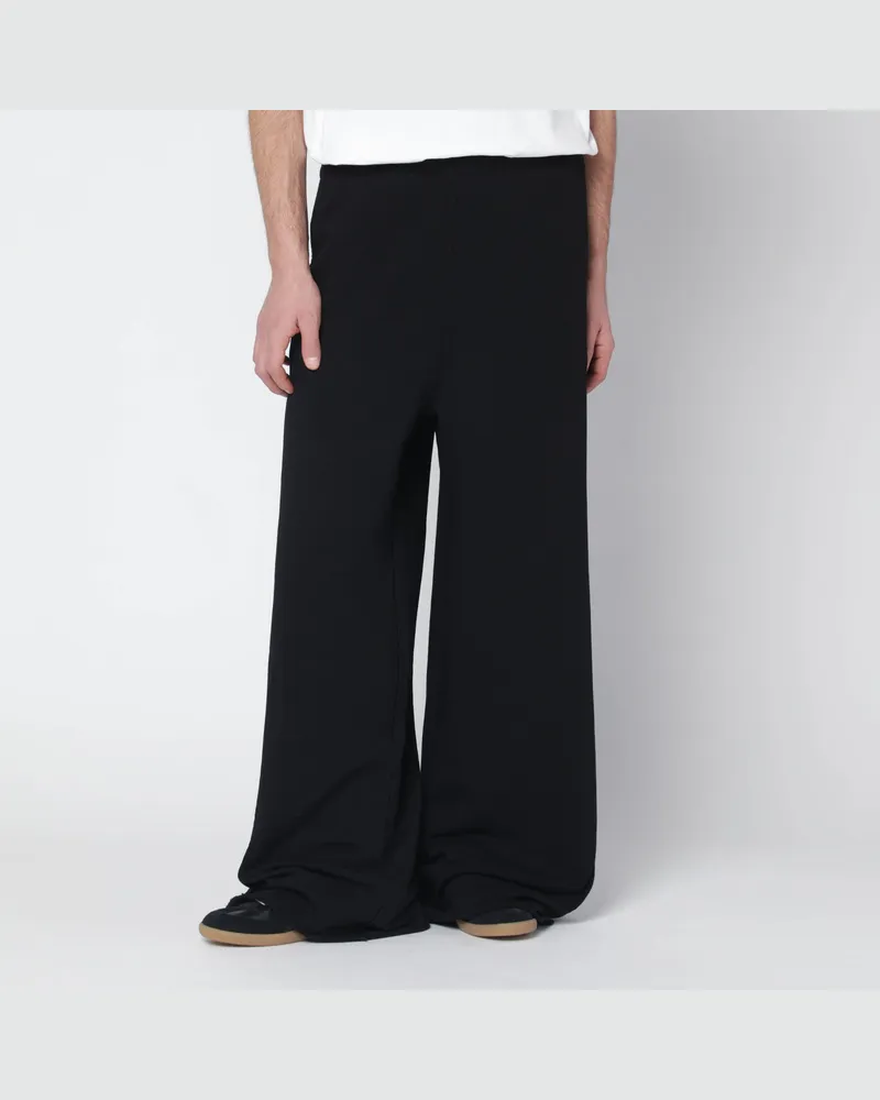 Maison Margiela Schwarze Jerseyhose mit weitem Bein Black