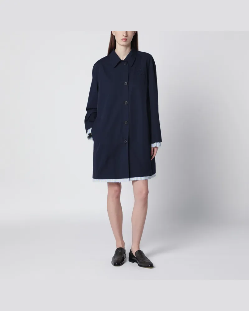 Miu Miu Blauer Baumwollmantel Blue