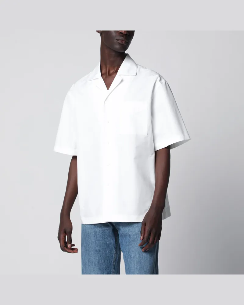 Bottega Veneta Weißes Bowlinghemd aus Baumwolle White