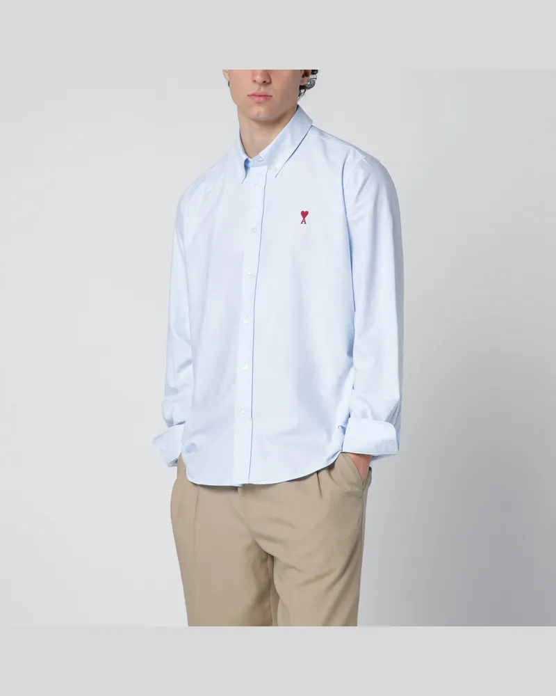 AMI Paris Hellblaues Hemd Ami de Coeur Blue