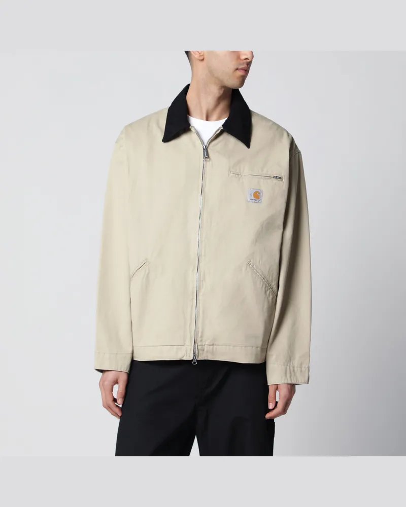 Carhartt WIP OG Detroit Jacke aus Bio-Baumwolltwill in Schwarz Beige