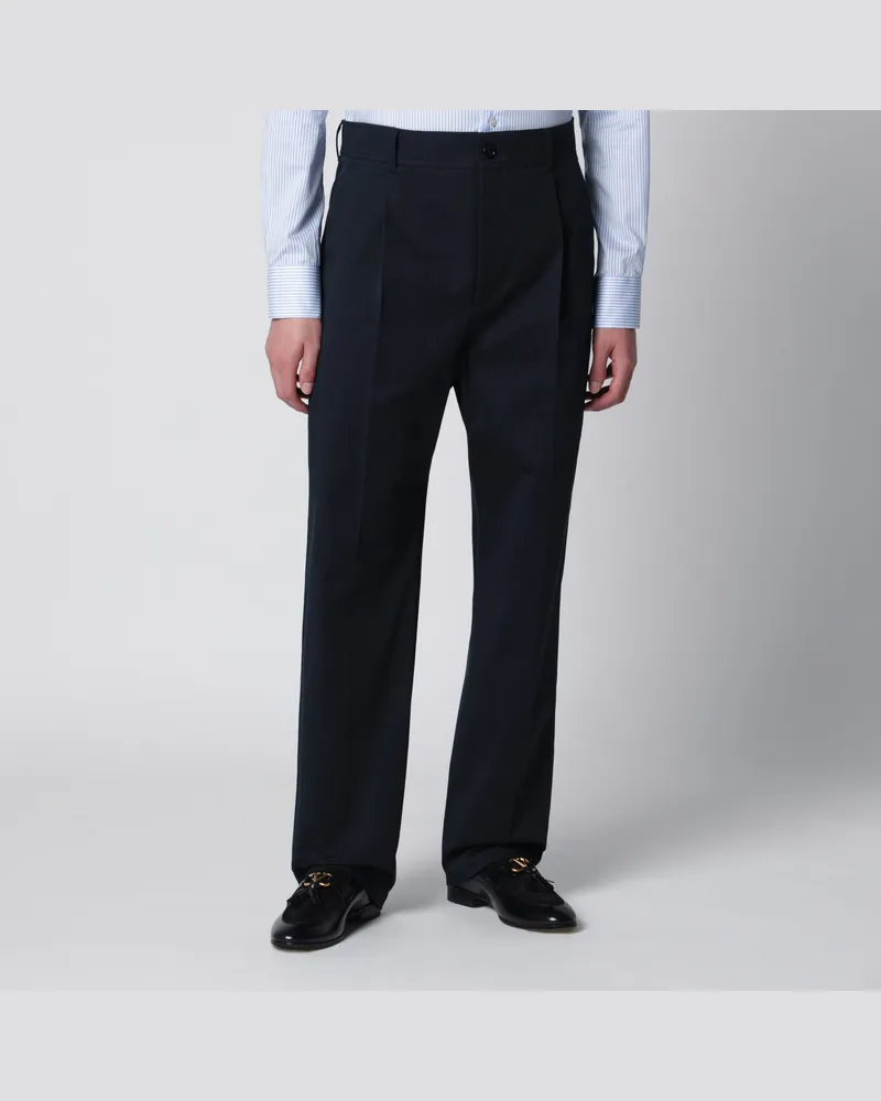 Valentino Garavani Baumwollhose in Marineblau Blue