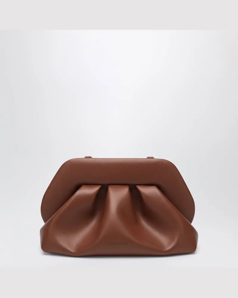 THEMOIRÈ Bios clutch in brown faux leather Brown