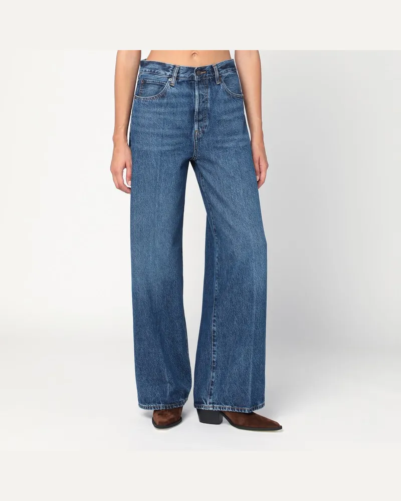 Frame Denim The Collegiate Jeans aus recyceltem blauem Denim Hellblau