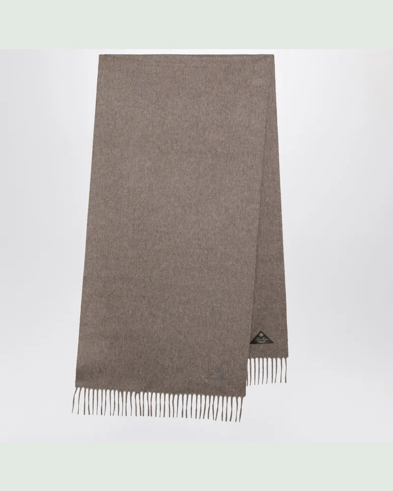 Loro Piana Kaschmirschal in Taupe Multicolor