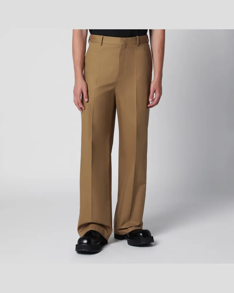 Balenciaga Weite Chinohose aus Twill in Camel Beige