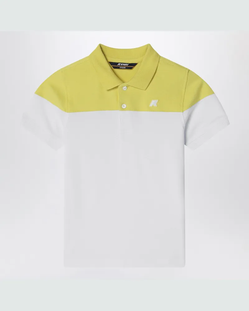 K-Way Polo weiß/grün Akazie aus Baumwolle 
