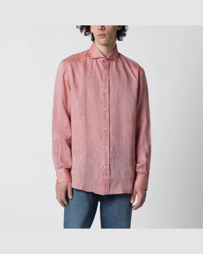 Brunello Cucinelli Oranges Leinenhemd Orange