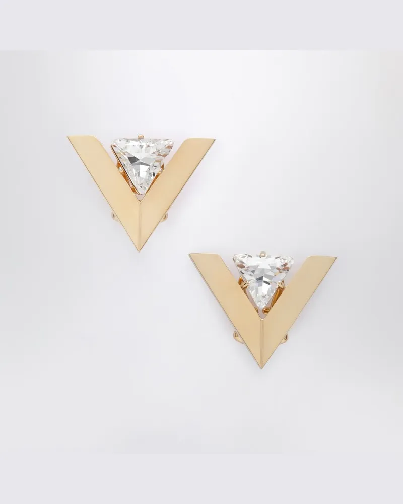 Valentino Garavani Je Les V Ohrringe aus Metall mit Kristallen Metallisch