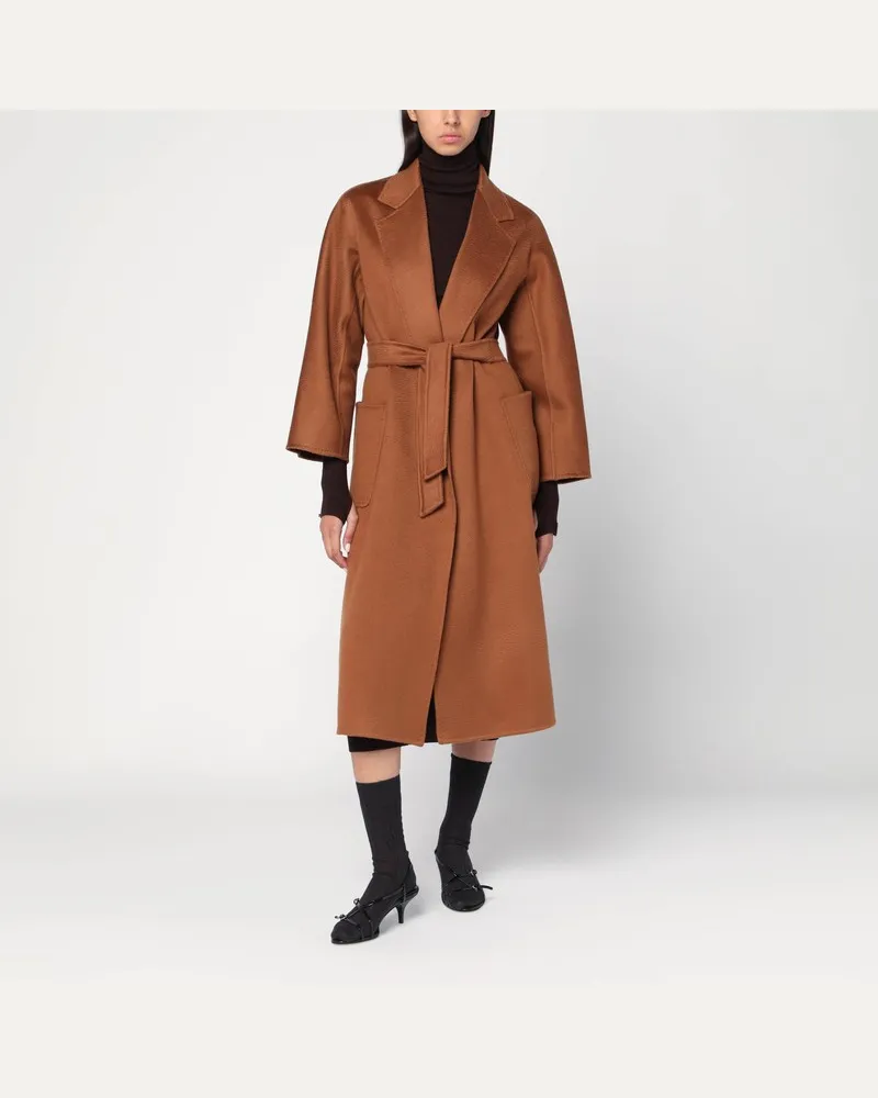 Max Mara Wickelmantel aus braunem Kaschmir Braun