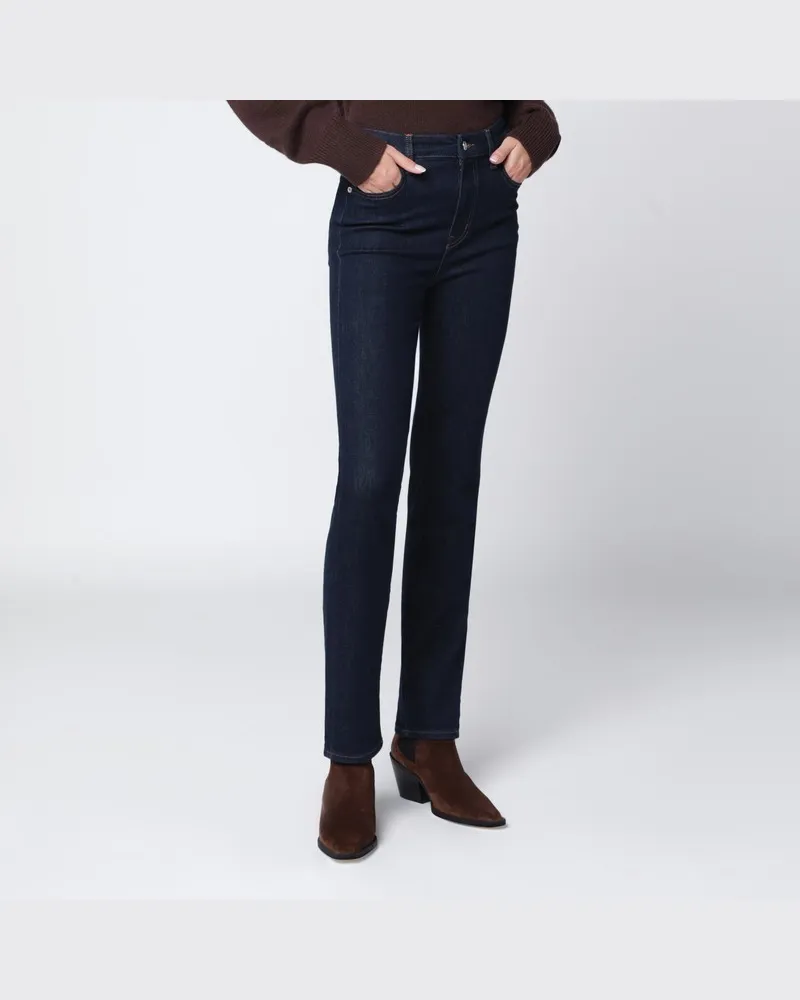 Frame Denim Dunkelblaue gerade Jeans The Pencil Blau