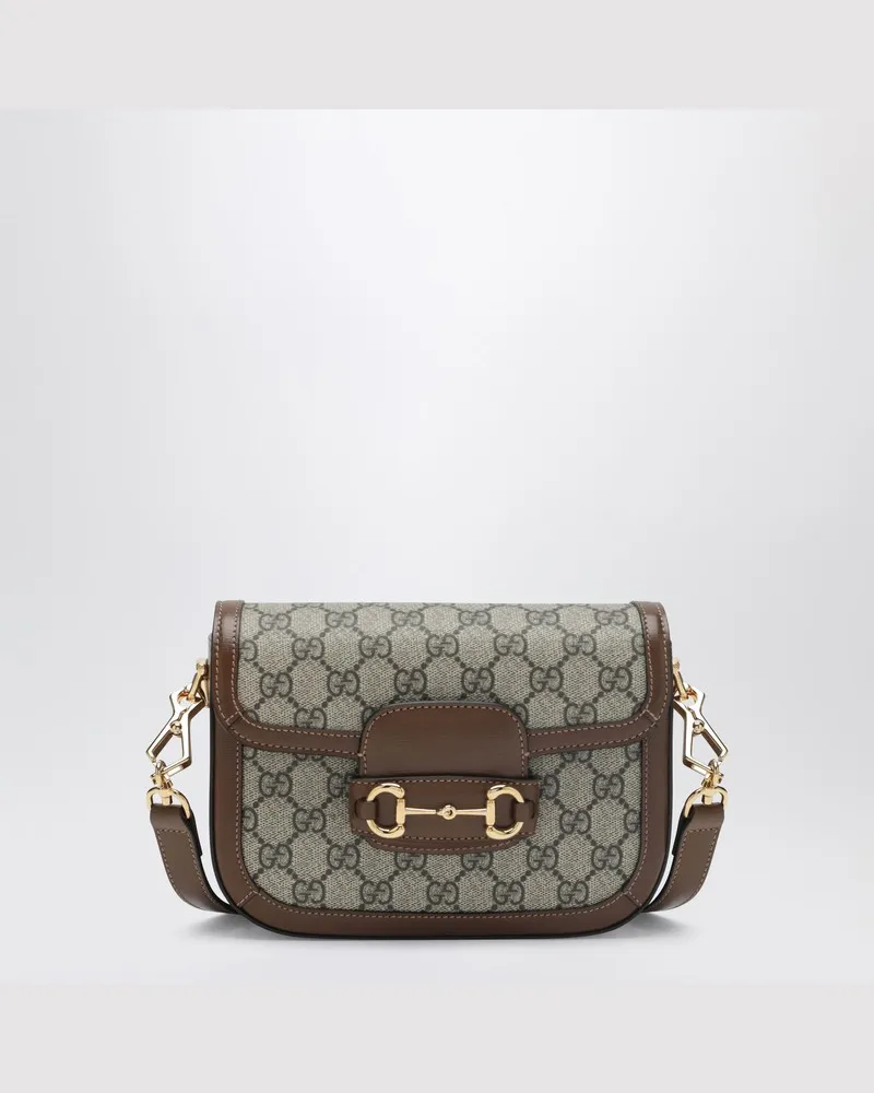 Gucci Braune Minitasche  Horsebit 1955 Beige