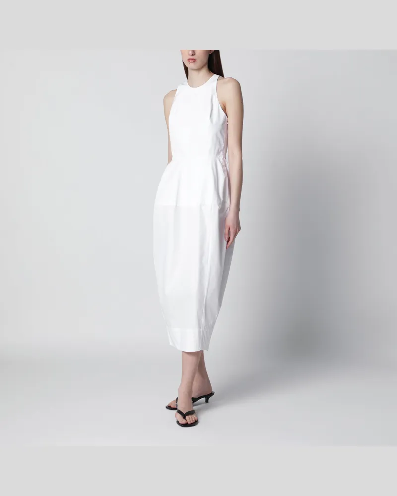 Róhe Weißes Midi-Kleid aus Baumwolle White