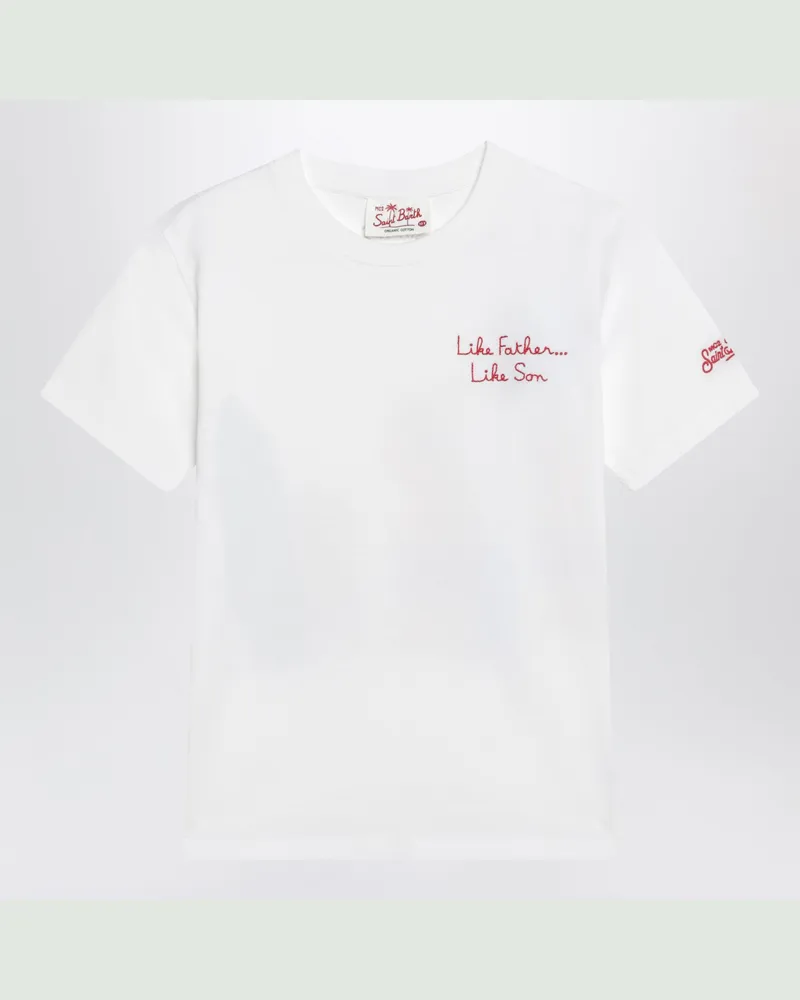 MC2 Saint Barth Weißes T-Shirt mit The Simpsons Homer und Bart Print White