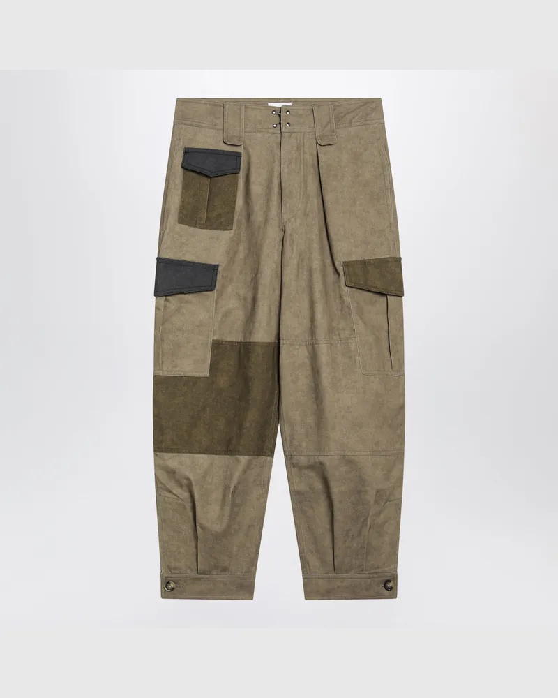 Isabel Marant Renzae Cargohose in Khaki aus Baumwolle Green