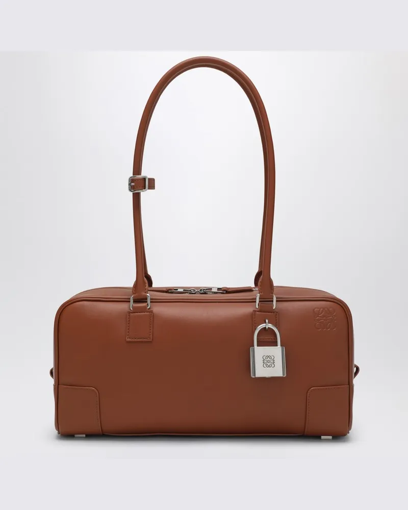 Loewe Amazona 31 Cropped Tasche aus eichhörnchenbraunem Leder Braun