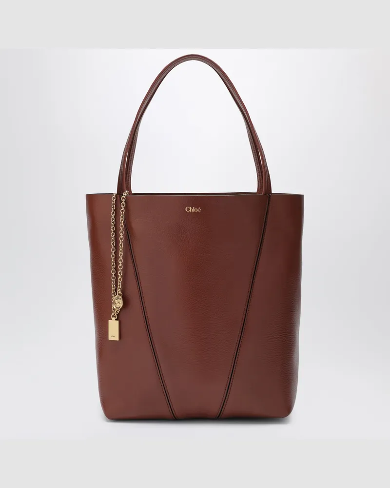 Chloé Mittelgroße braune  Spin Tote Bag Brown