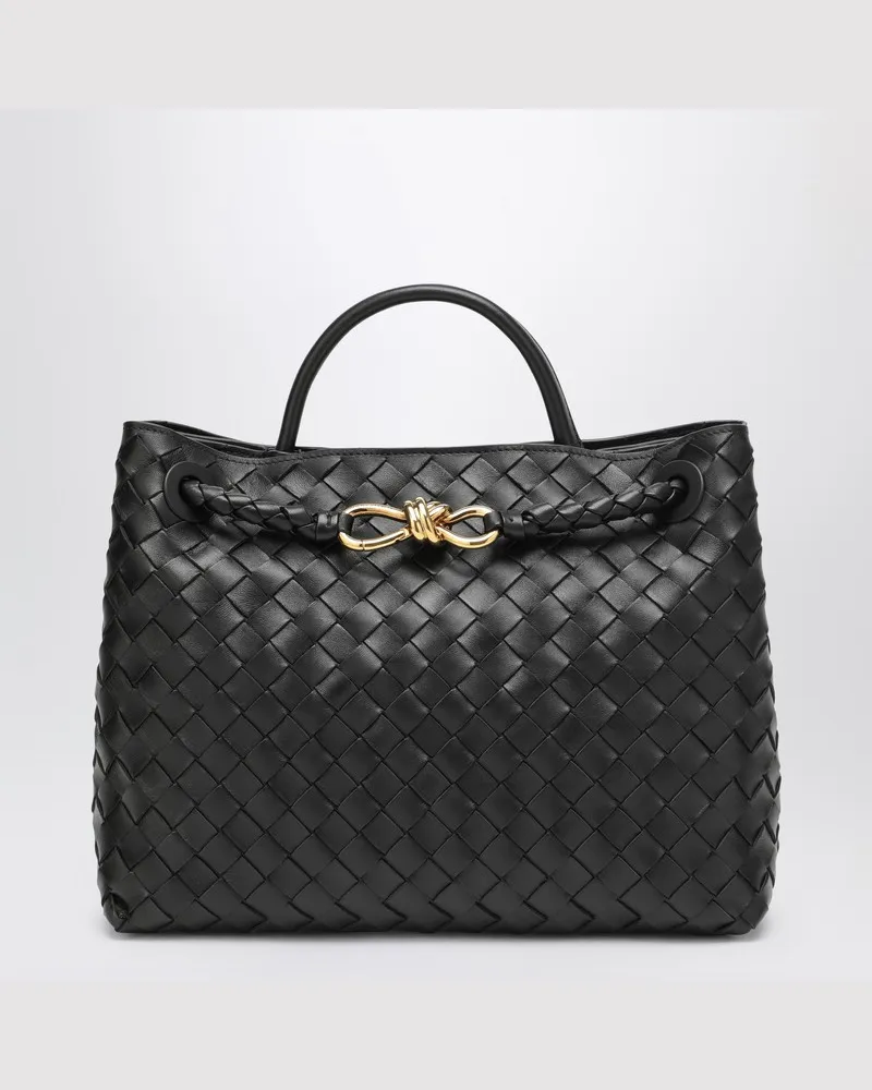 Bottega Veneta Andiamo mittlere schwarze Tasche Schwarz
