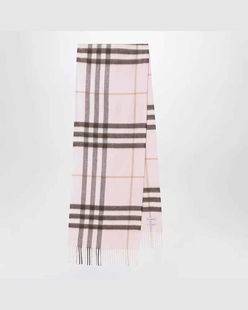 Burberry Rosa Kaschmirschal mit Karomuster Pink