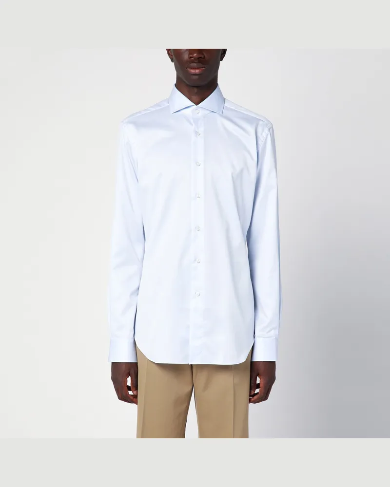 XACUS Hellblaues Hemd Travel aus Baumwolle 