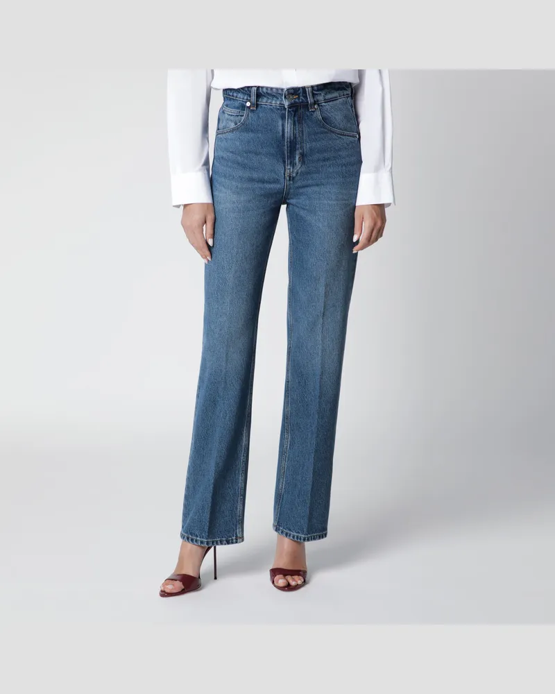 Victoria Beckham Julia Jeans aus blauem Baumwolldenim Blue