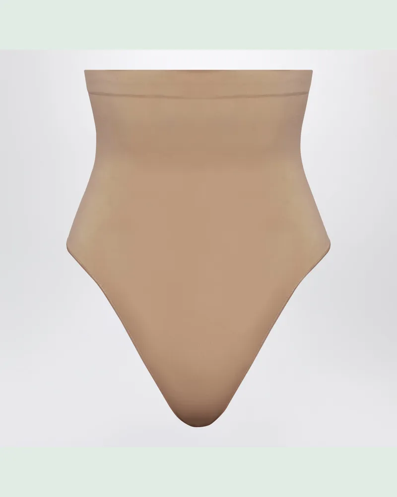 SKIMS Siennabrauner Seamless Sculpt High-Waist-String Brown