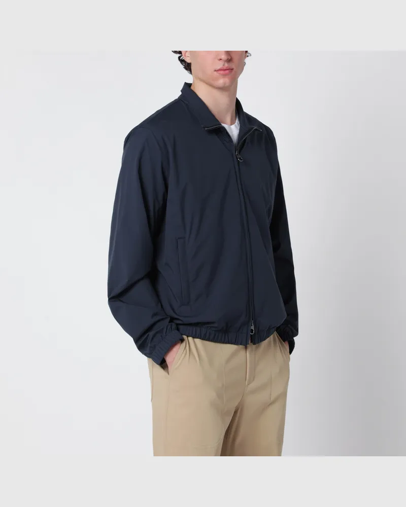 Loro Piana Marineblauer Bomber mit Reißverschluss aus Mikrofaser Blue