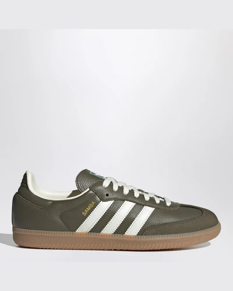 adidas Sneaker Samba OG Medium Dark Khaki/Off White/Gum Braun