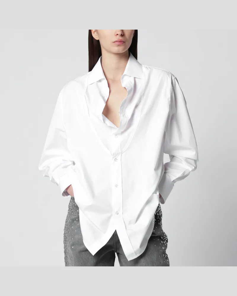 Maison Margiela Weißes Hemd mit Umlegekragen White