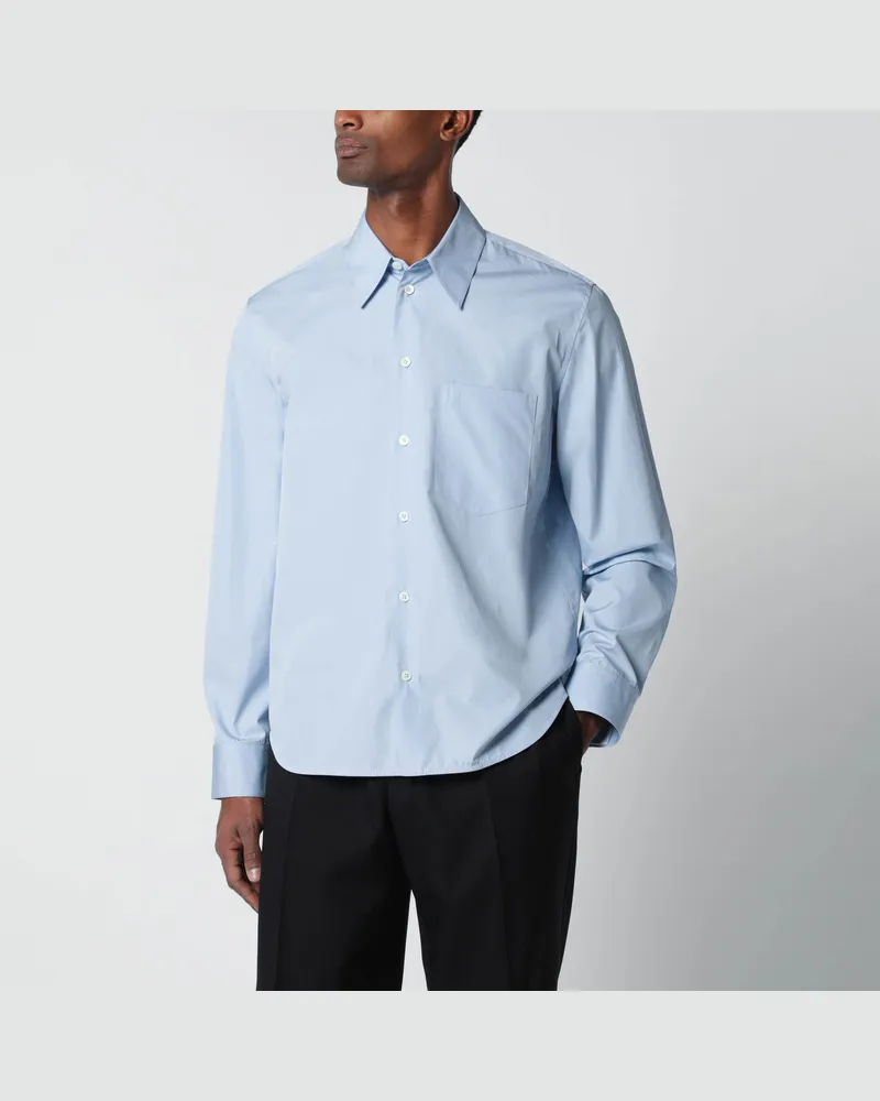 Jil Sander Hellblaues Baumwollhemd Light