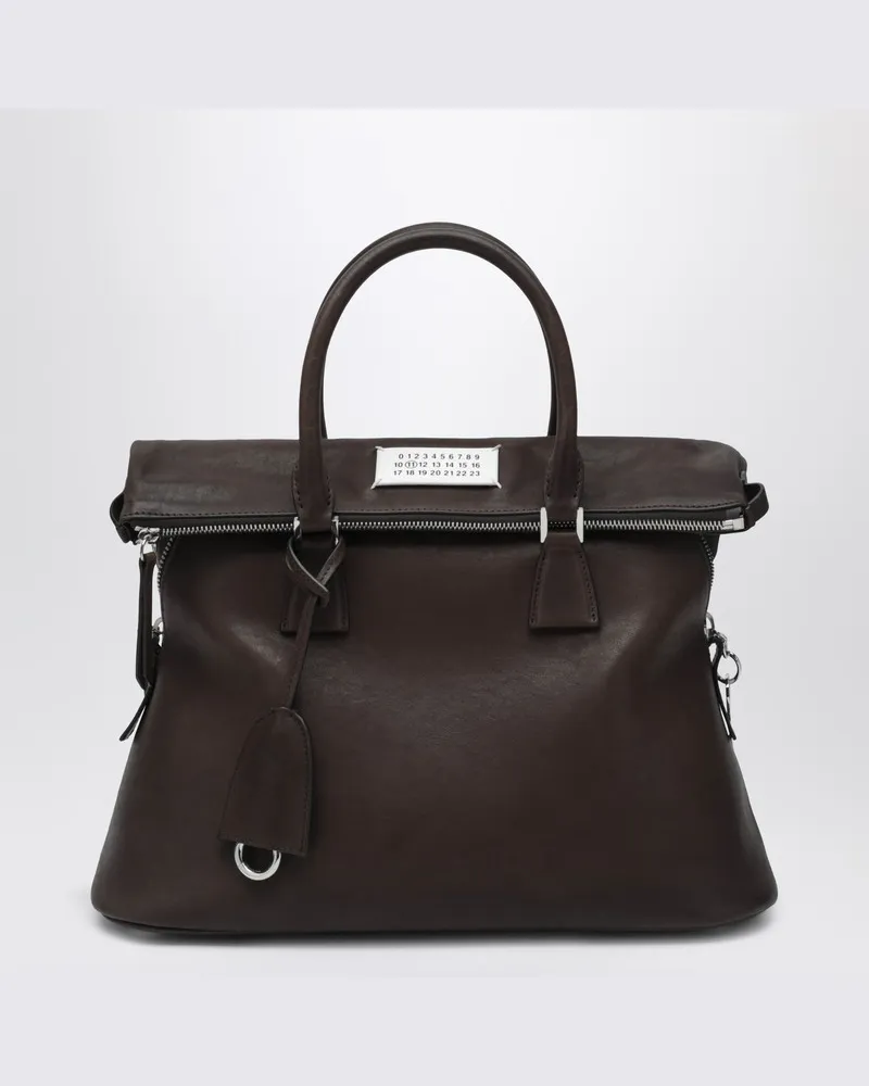 Maison Margiela Mittlere 5AC Loved to Death Tasche in Ebenholz Braun