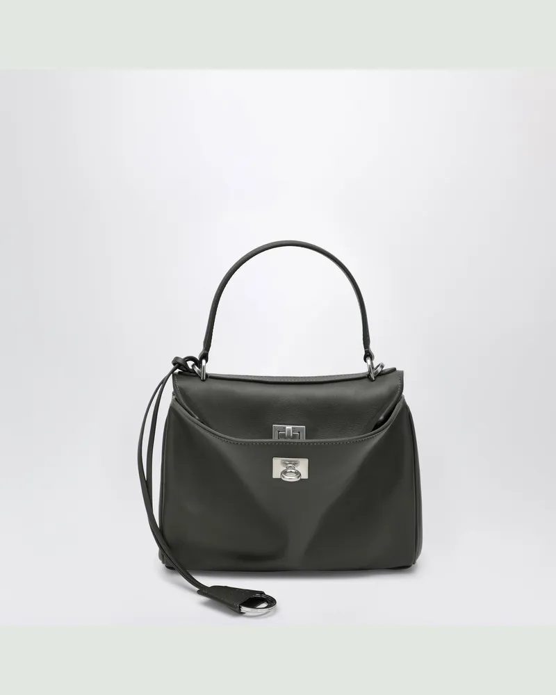 Balenciaga Mini Rodeo Tasche in Khaki aus glattem Kalbsleder Multicolor