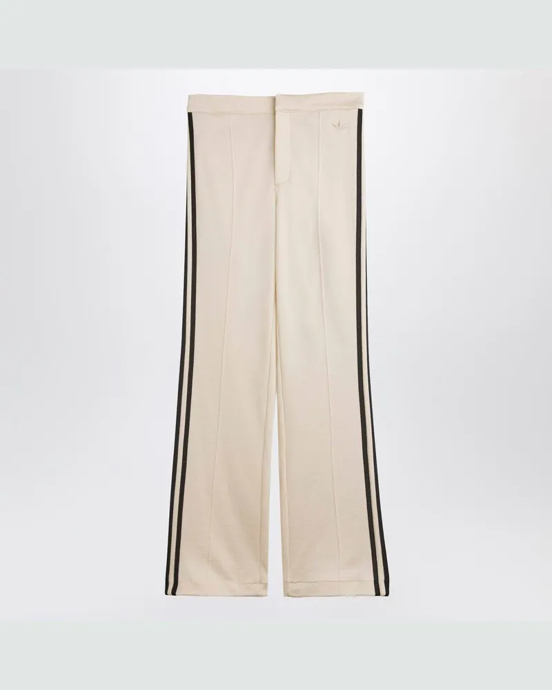 adidas Cremefarbene Jogginghose aus Baumwollmischung 