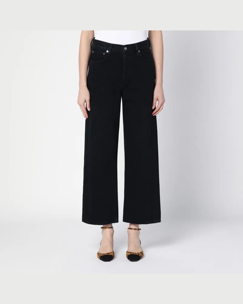 AGOLDE Schwarze weite Jeans aus ökologischem Denim Schwarz